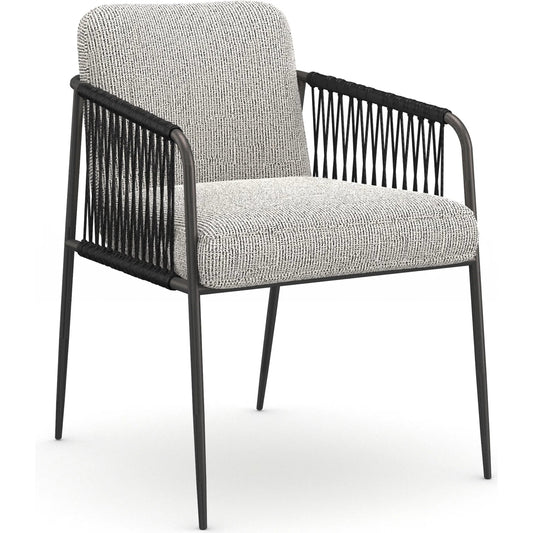 Remix Woven Dining Chair by Caracole in bronze gold metal. Made from unique in a unique style.