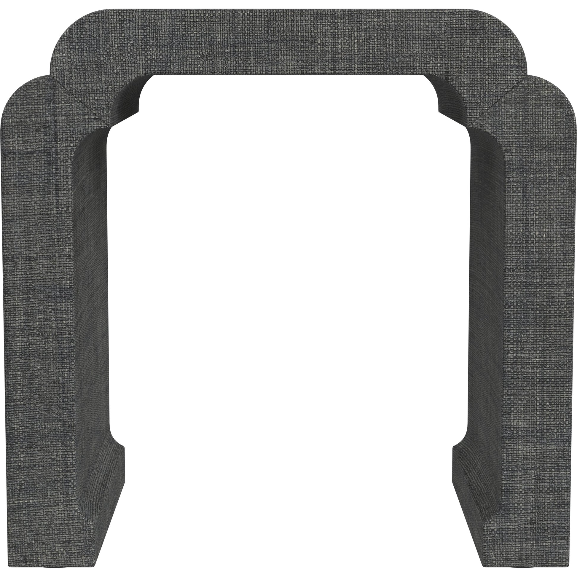 Chatham Raffia Waterfall Side Table by Butler Specialty Company in charcoal and charcoal raffia. Made from gmelina beechwood solids, mdf, raffia in a transitional style.