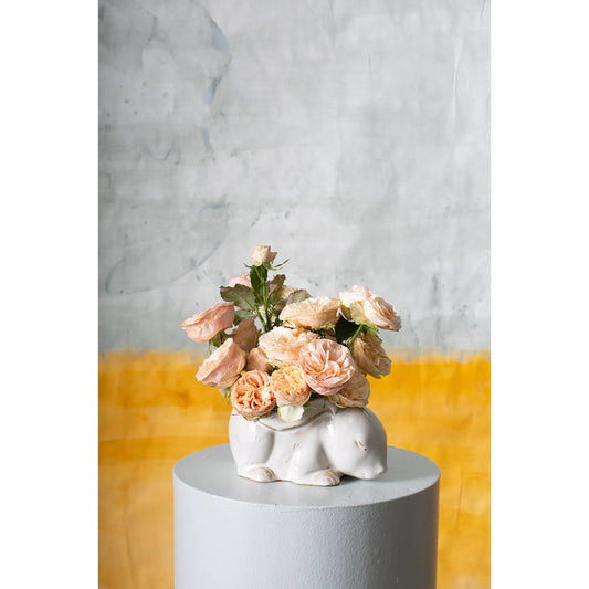 Nestle Pot by Accent Decor in off-white. Made from ceramic in a unique style.
