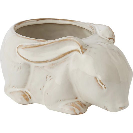 Nestle Pot by Accent Decor in off-white. Made from ceramic in a unique style.