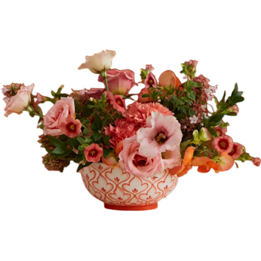 Elodie Bowl Coral 2 (Set of 2) by Accent Decor in coral. Made from ceramic in a unique style.