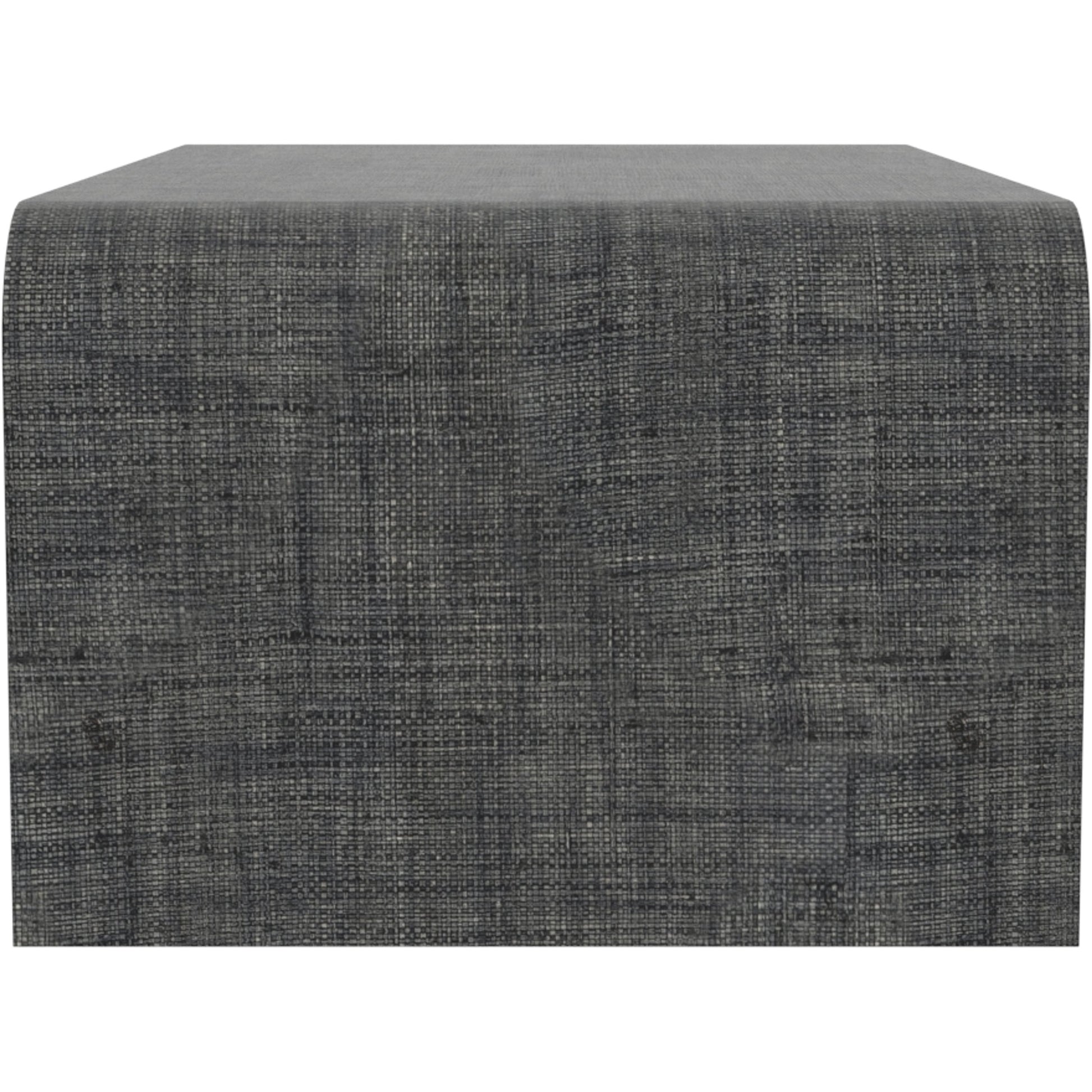 Chatham Raffia Waterfall Coffee Table by Butler Specialty Company in charcoal and charcoal raffia. Made from gmelina beechwood solids, mdf, raffia in a transitional style.