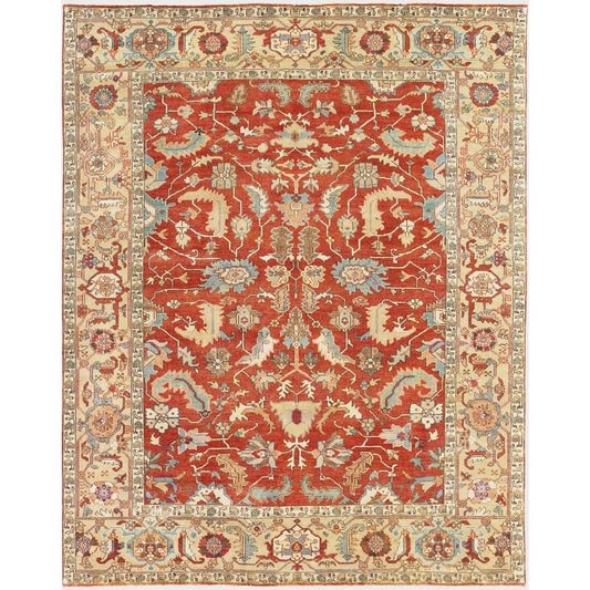 Antique Weave Serapi Rug - Gold, Rust by Exquisite Rugs in rust, gold. Made from new zealand wool in a unique style.