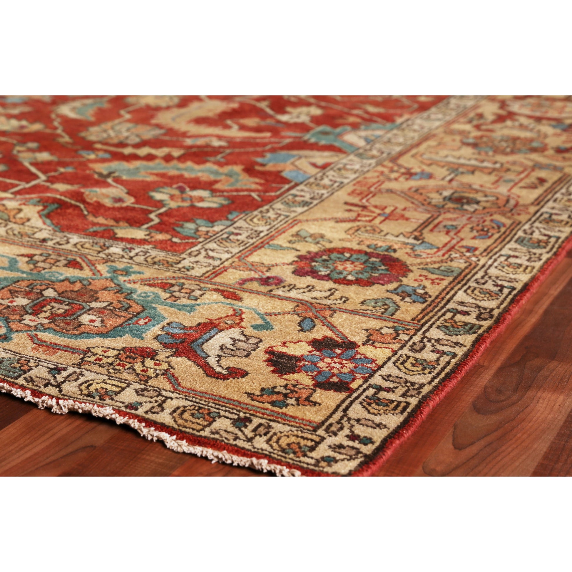 Antique Weave Serapi Rug - Gold, Rust by Exquisite Rugs in gold/rust. Made from unique in a unique style.