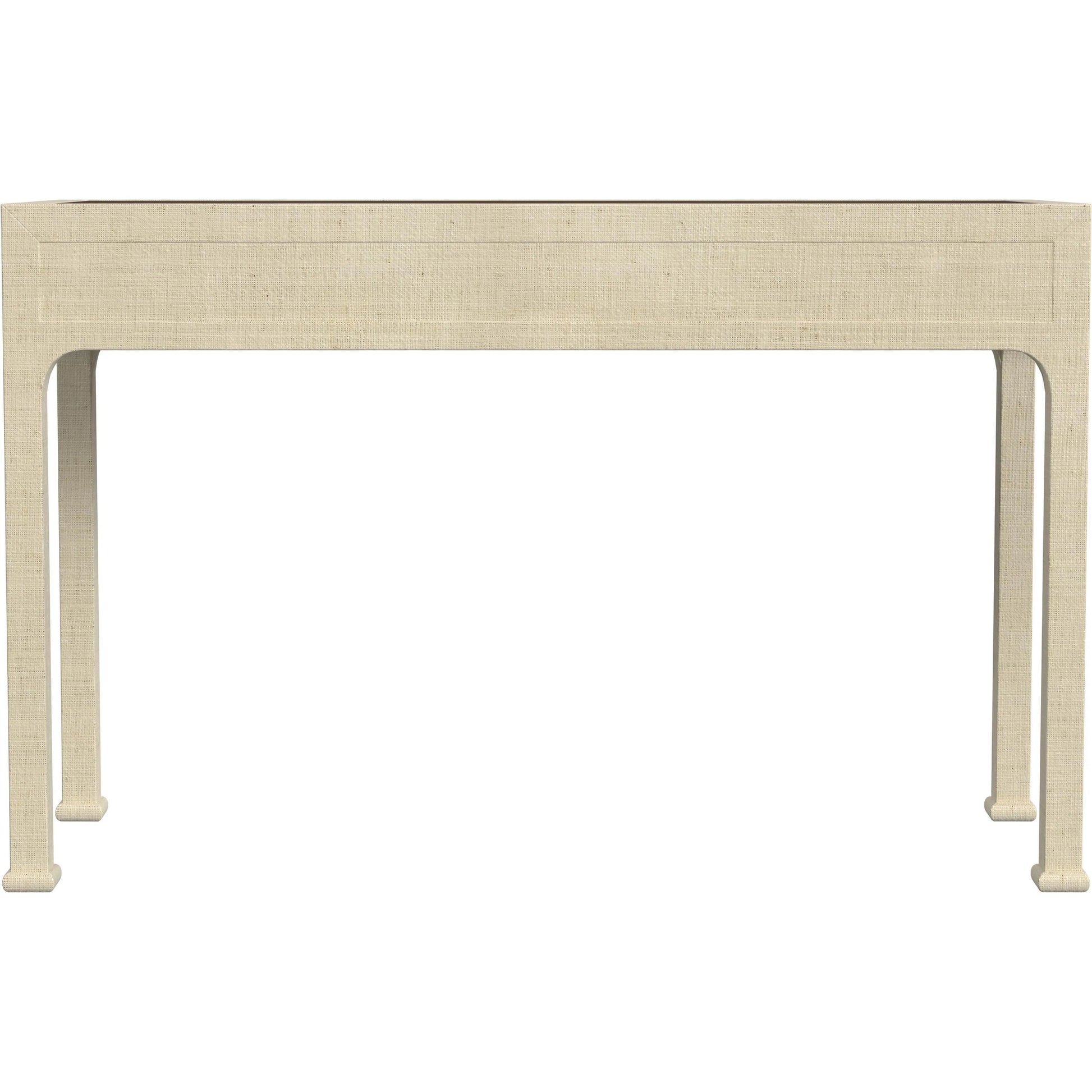 Chatham Raffia 2-Drawer Desk by Butler Specialty Company in natural. Made from saguran raffia, gmelina arborea wood, mdf, oak veneer, aluminum in a unique style.