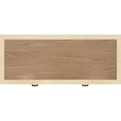 Chatham Raffia 2-Drawer Desk by Butler Specialty Company. Made from saguran raffia, gmelina arborea wood, mdf, oak veneer, aluminum in a unique style.