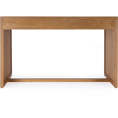 Mesa 3-Drawer Writing Desk by Butler Specialty Company in natural & cane. Made from solid oak, mdf veneer oak, cane in a cottage & farmhouse style.