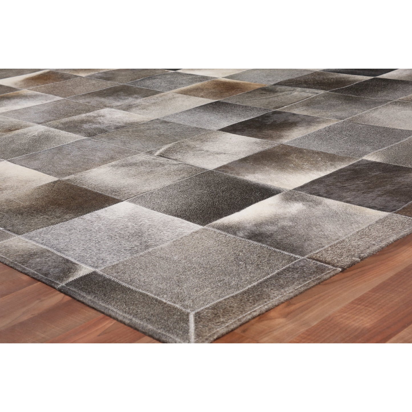 022 SI-1829208,SI-1829209,SI-1829210,SI-1829211,SI-1829212 | Closeup | Natural Hide Rug by Exquisite Rugs. Made from leather hide in a unique style.