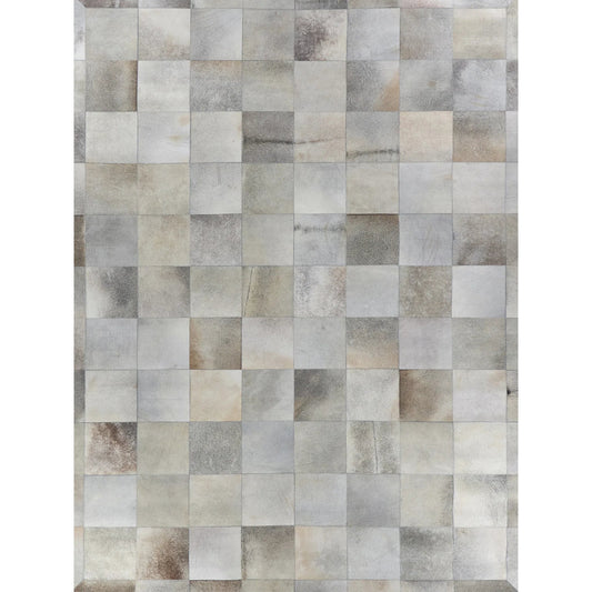 Natural Hide 9756 Rug by Exquisite Rugs in silver. Made from leather hide in a unique style.