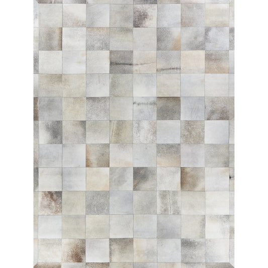 Natural Hide 9756 Rug by Exquisite Rugs in silver. Made from leather hide in a unique style.