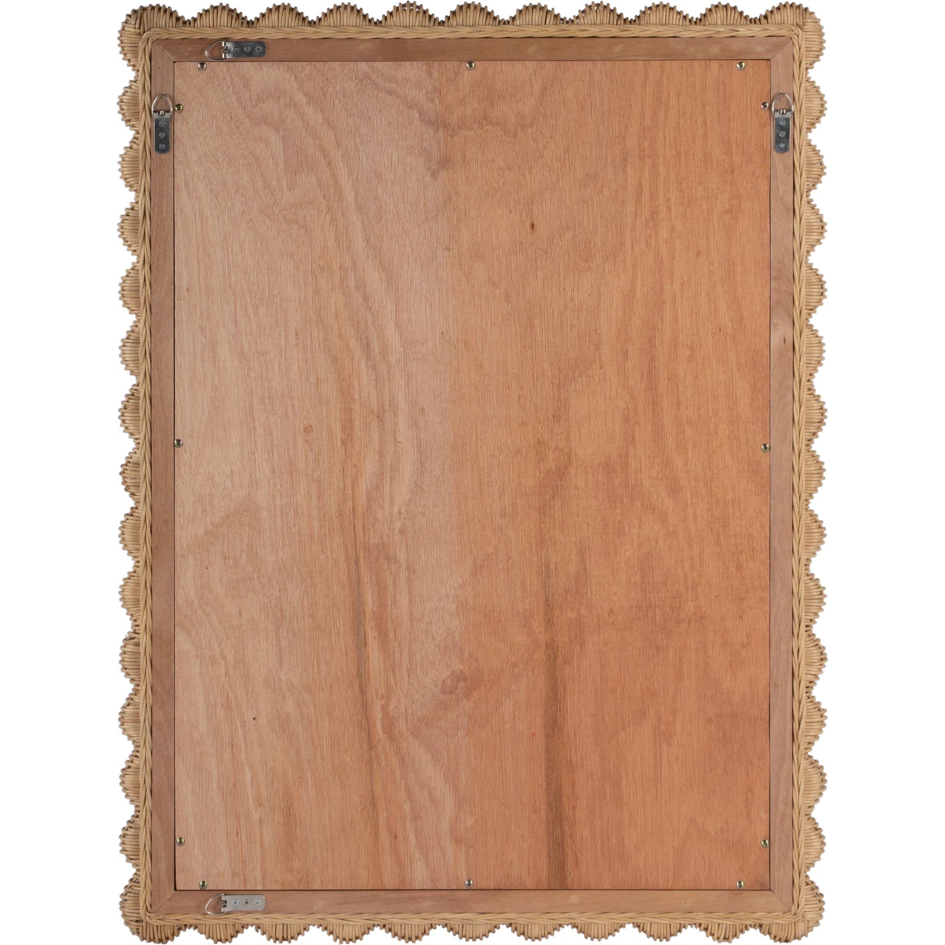 Flora Scalloped Wall Mirror by Butler Specialty Company in light brown. Made from rattan, glass, plywood in a rustic style.