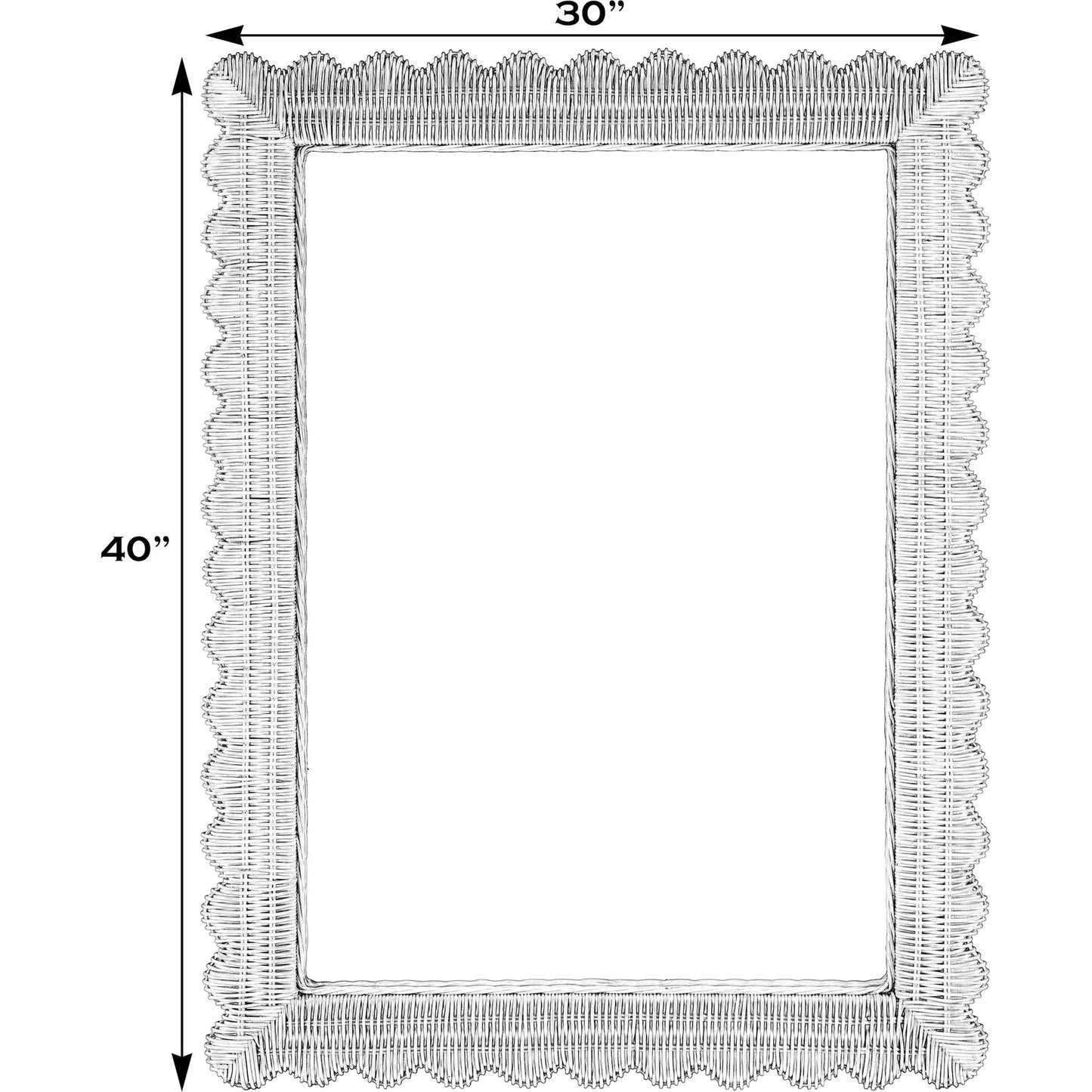 002 SI-2324895 | Additional Silo | Flora Scalloped Wall Mirror by Butler Specialty Company in light brown. Made from rattan, glass, plywood in a rustic style.