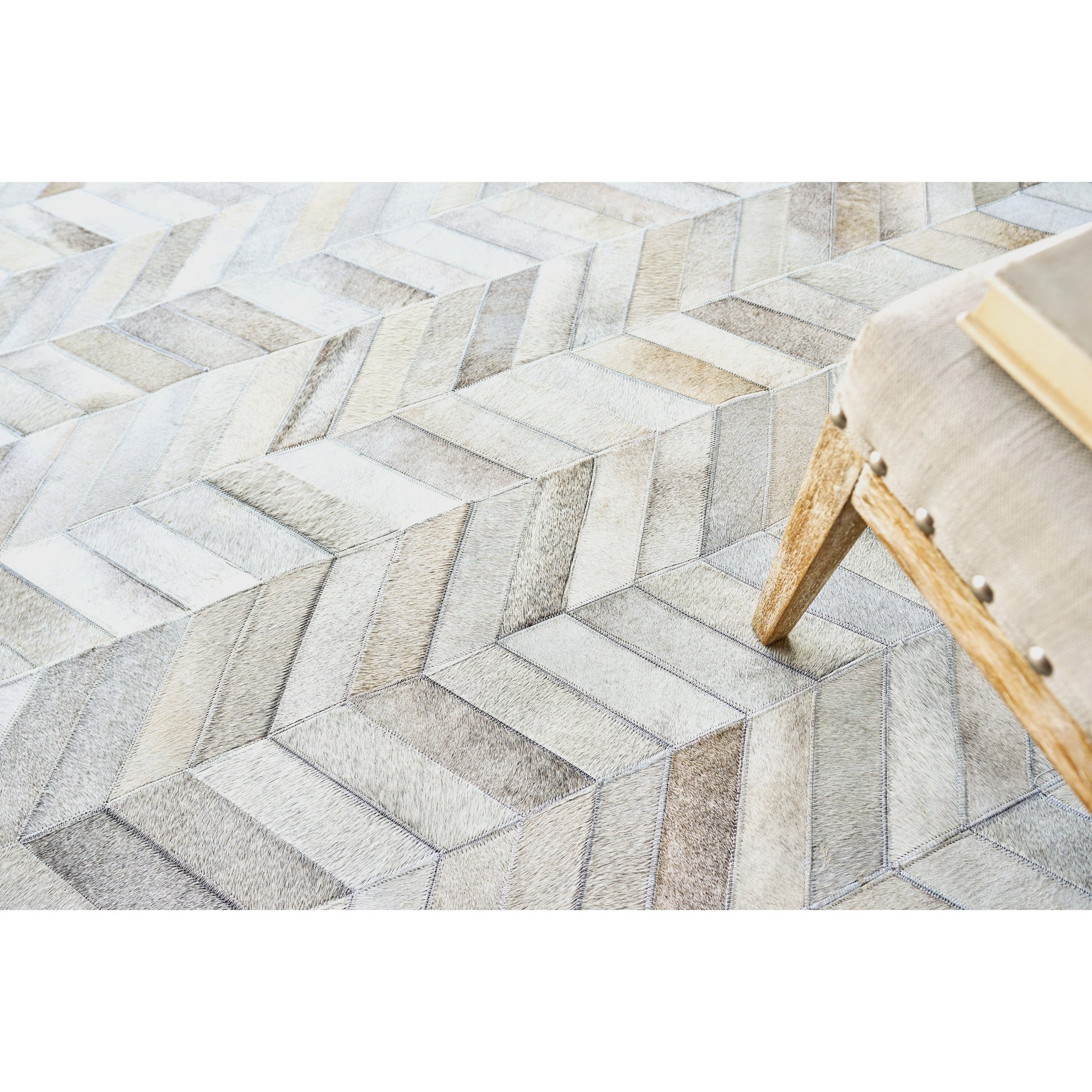 Natural Hide Rug by Exquisite Rugs. Made from leather hide in a unique style.