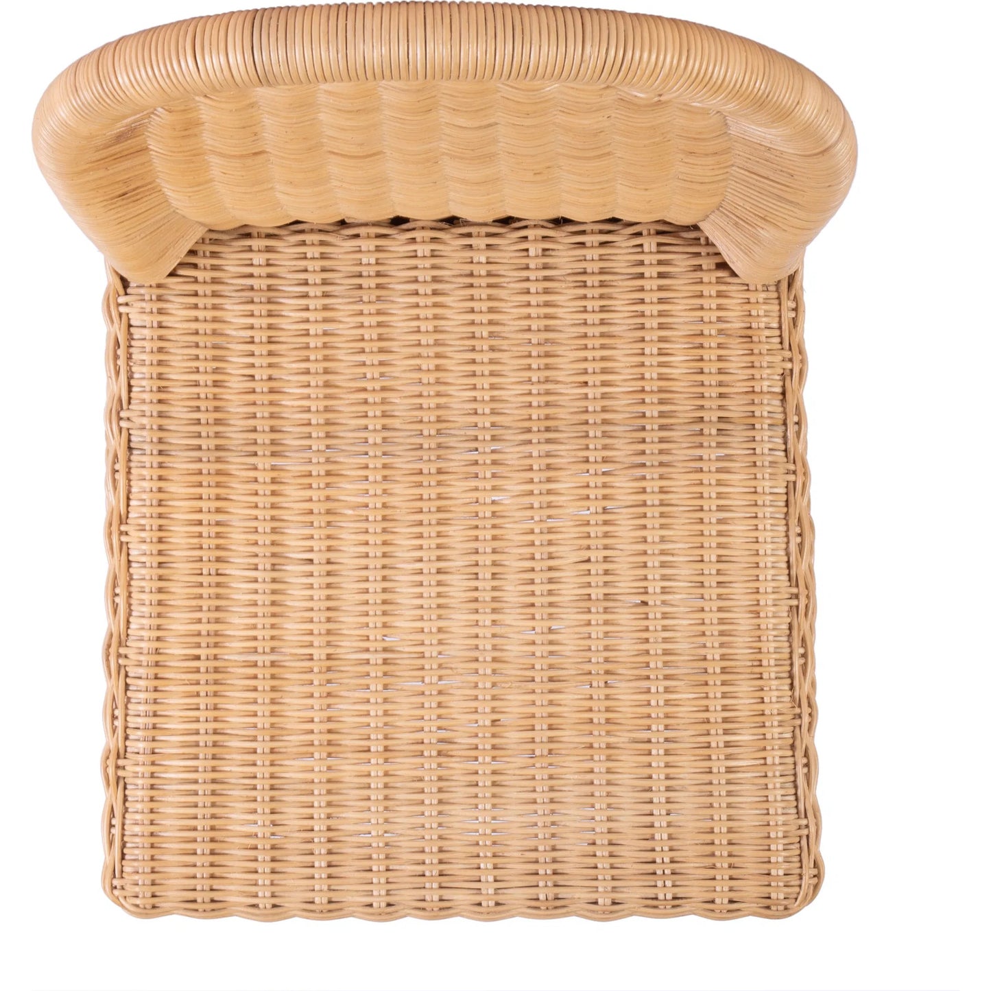 006 SI-2324894 | Additional Silo | Flora Scalloped Edge Counter Stool by Butler Specialty Company in light brown. Made from rattan, mahogany in a rustic style.
