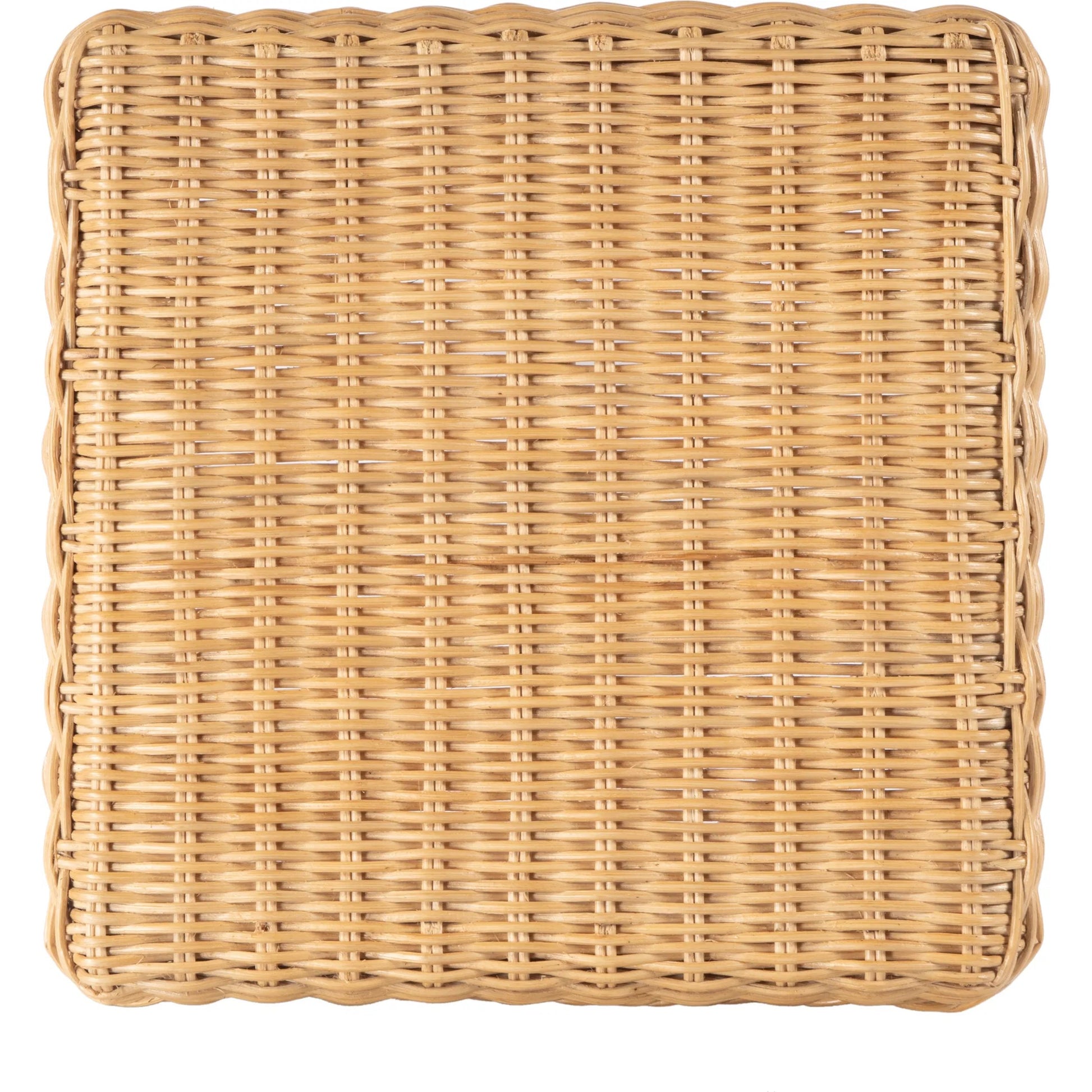 Flora Rattan Scalloped Counter Stool by Butler Specialty Company in light brown. Made from rattan, mahogany in a rustic style.