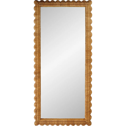 Flora Floor Mirror by Butler Specialty Company. Made from plywood, rattan, glass in a unique style.