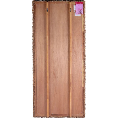 Gloucester Woven Water Hyacinth Floor Mirror by Butler Specialty Company in brown. Made from plywood, glass in a rustic style.