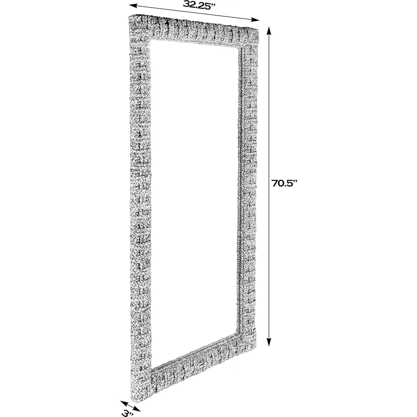 002 SI-2333936 | Additional Silo | Gloucester Woven Water Hyacinth Floor Mirror by Butler Specialty Company in brown. Made from plywood, glass in a rustic style.