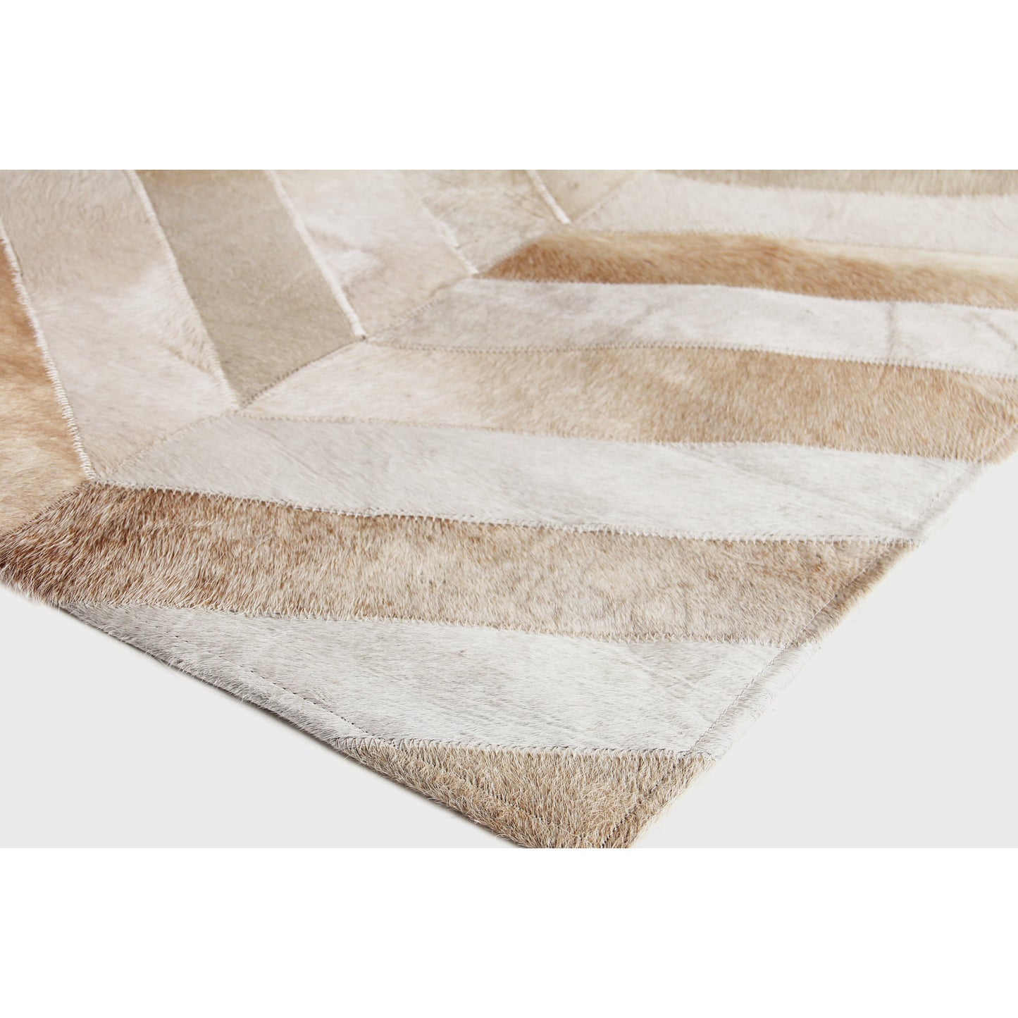 002 SI-1829240 | Closeup | Natural Hide 9771 Rug by Exquisite Rugs in beige. Made from leather hide in a unique style.