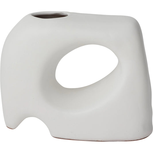Mac Vase by Accent Decor in white. Made from ceramic in a modern style.