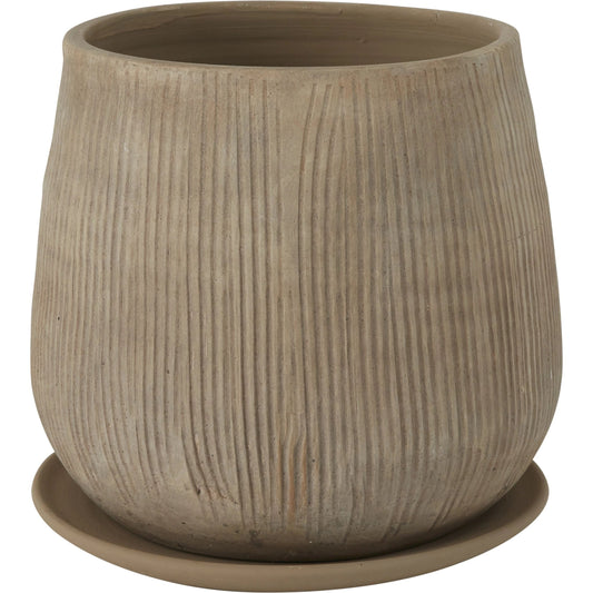 Holt Pot by Accent Decor in tan. Made from ceramic in a modern style.