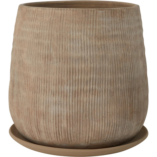 Holt Pot by Accent Decor in tan. Made from ceramic in a modern style.