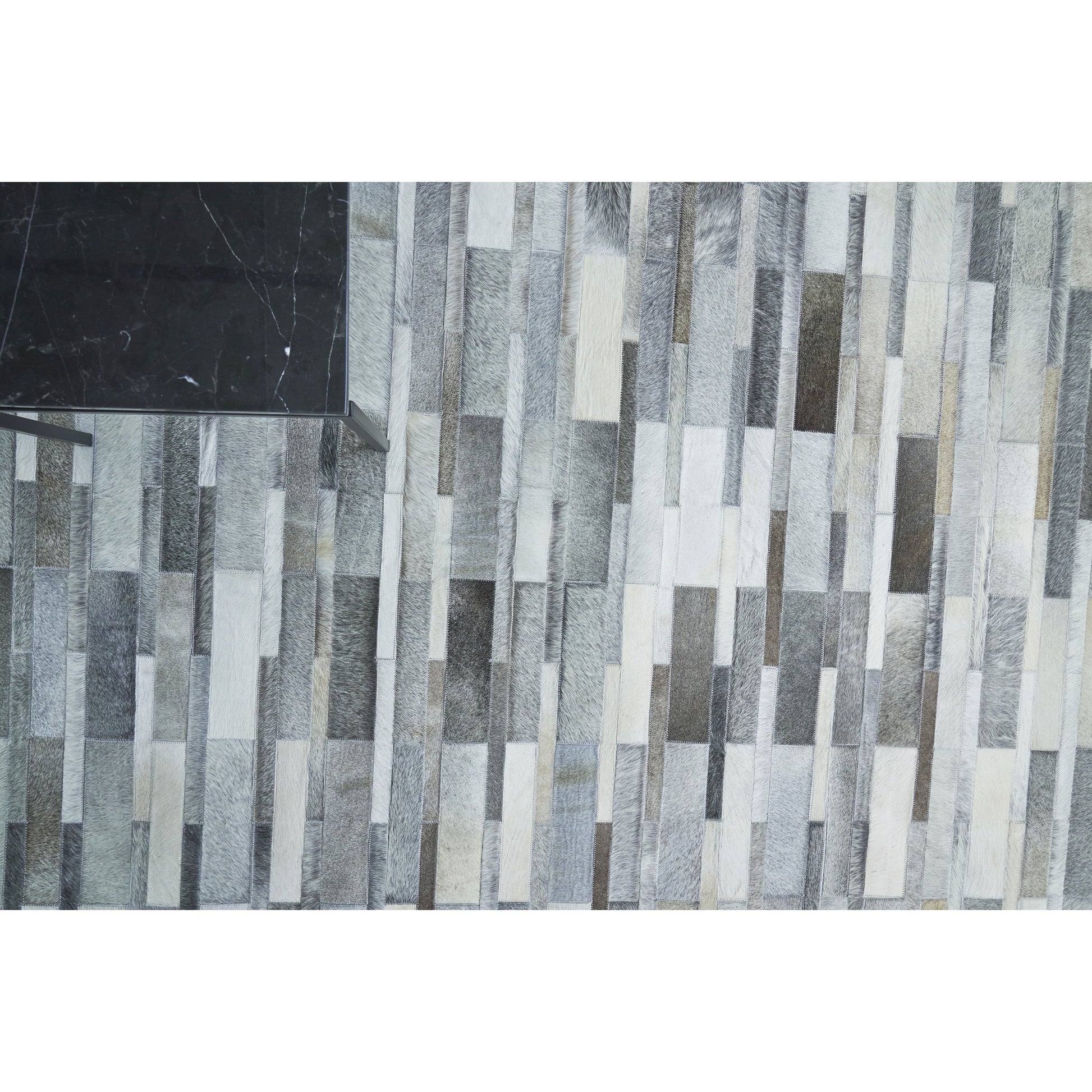 Natural Hide Rug by Exquisite Rugs in gray. Made from leather hide in a unique style.