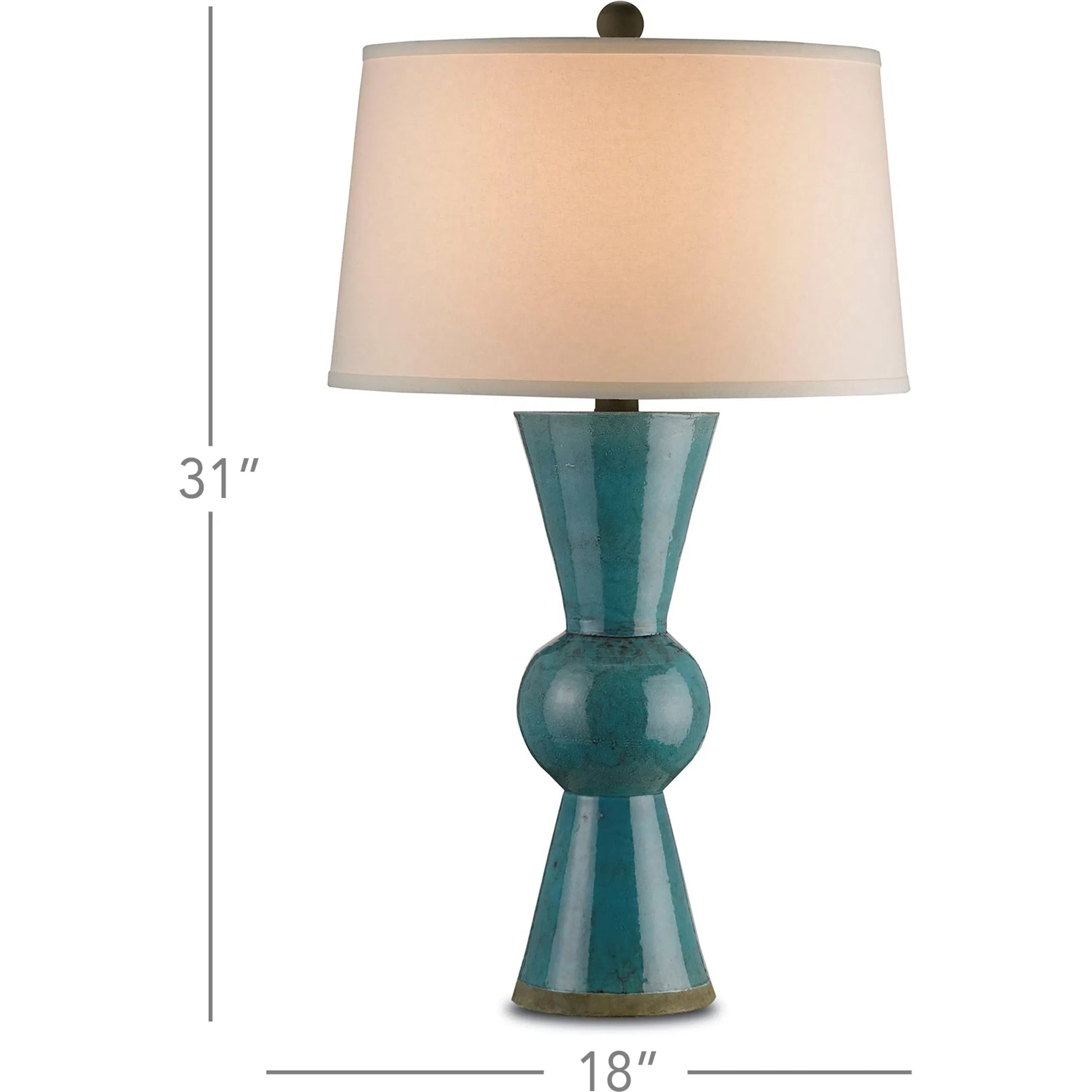 Upbeat Table Lamp by Currey and Company. Made from terracotta, wrought iron in a modern style.