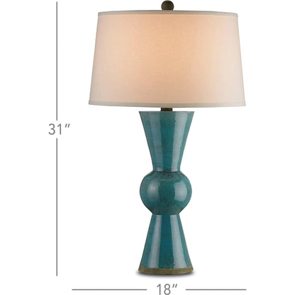 Upbeat Table Lamp by Currey and Company. Made from terracotta, wrought iron in a modern style.
