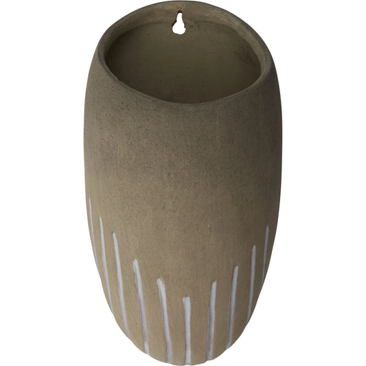 Tatcha Wallplant by Accent Decor in tan. Made from ceramic in a modern style.