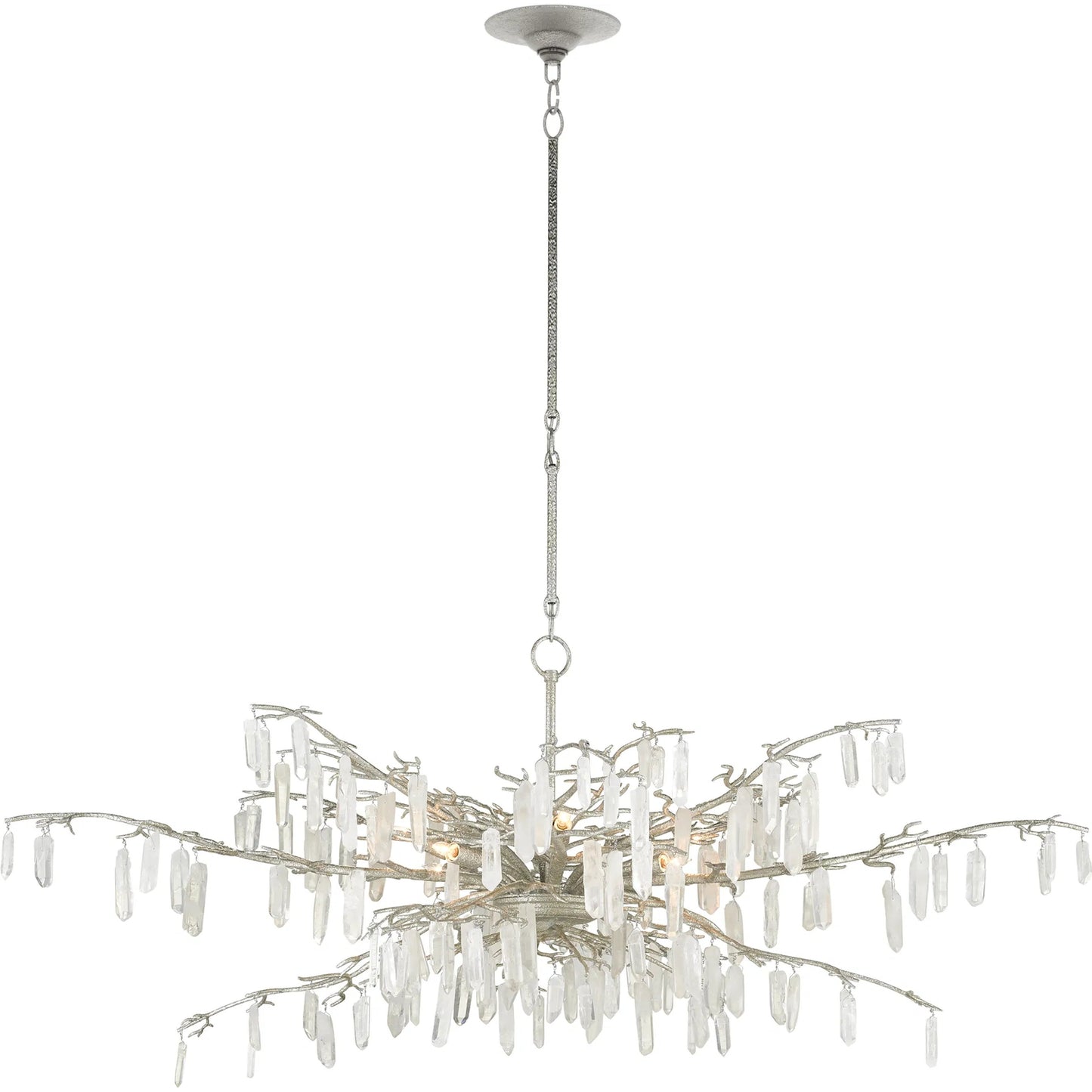 007 SR-823577 | Additional Silo | Forest Dawn Chandelier by Currey and Company. Made from wrought iron, crystal in a eclectic & global style.
