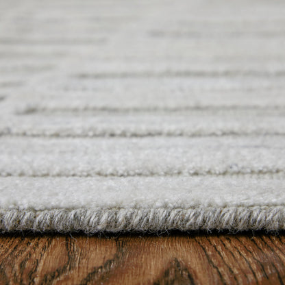 Elias Geometric Rug - ELS69FVF by Feizy in ivory, tan. Made from viscose, wool in a unique style.
