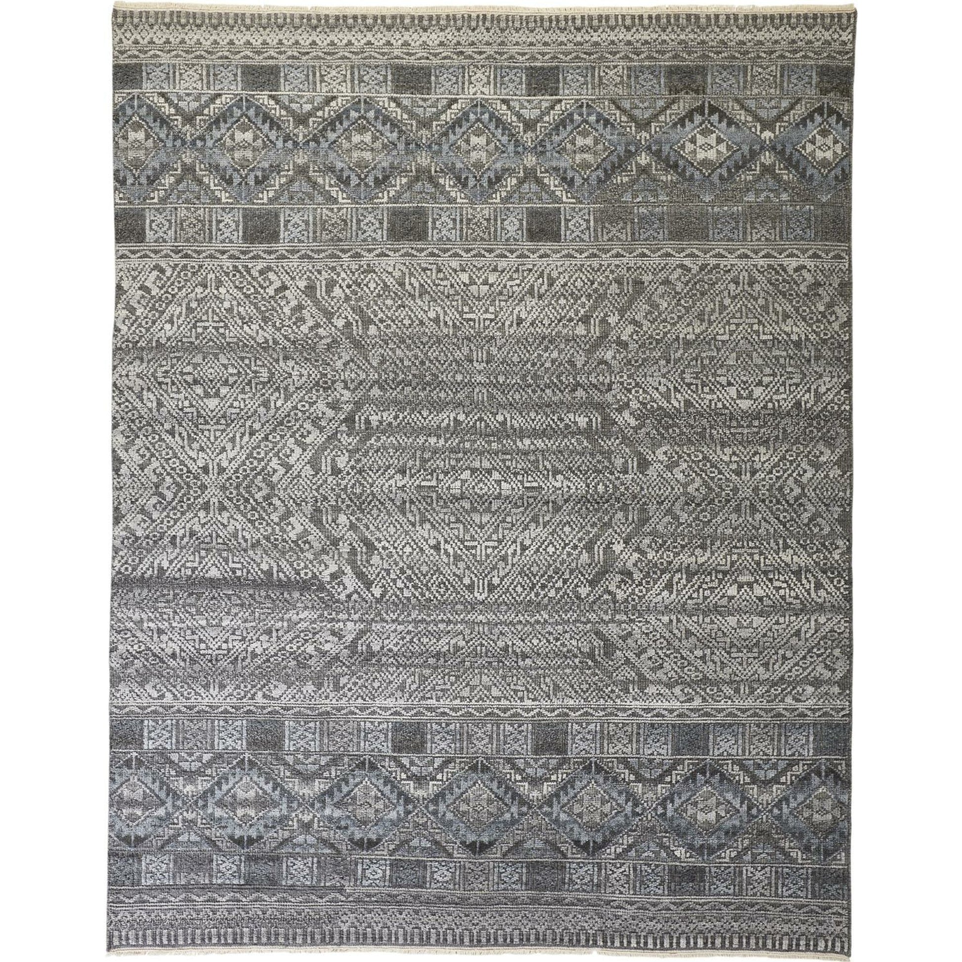 Payton Transitional Diamond Rug - 6495F by Feizy. Made from viscose, wool in a unique style.