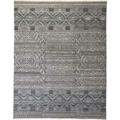 Payton Transitional Diamond Rug - 6495F by Feizy. Made from viscose, wool in a unique style.