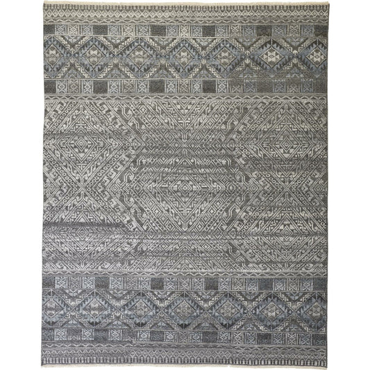 Payton Transitional Diamond Rug - 6495F by Feizy. Made from viscose, wool in a unique style.