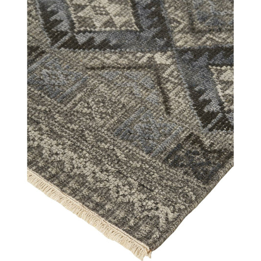 Payton Transitional Diamond Rug - 6495F by Feizy. Made from viscose, wool in a unique style.