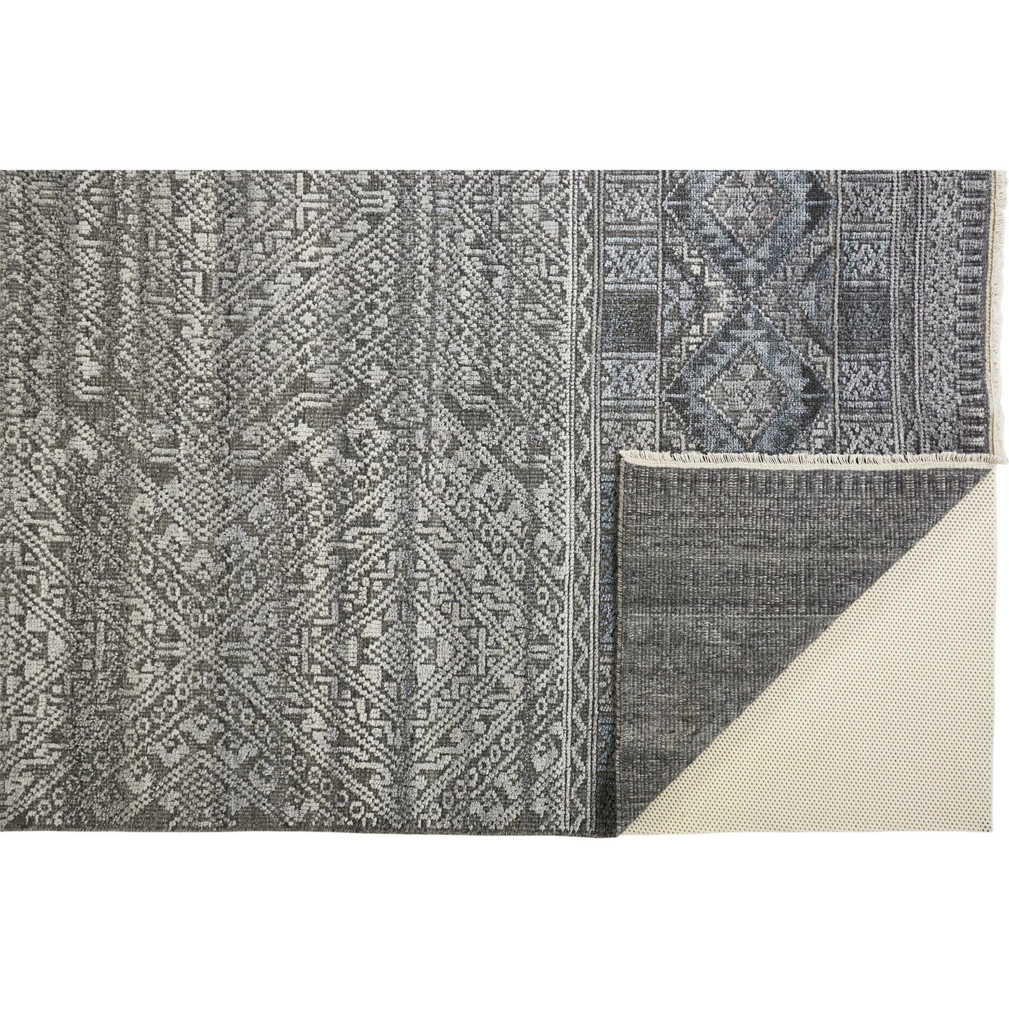 009 SI-1753207,SI-1753208,SI-1753209,SI-1753211,SI-1753212,SI-1753215 | Closeup | Payton Transitional Diamond Rug - 6495F by Feizy. Made from viscose, wool in a unique style.