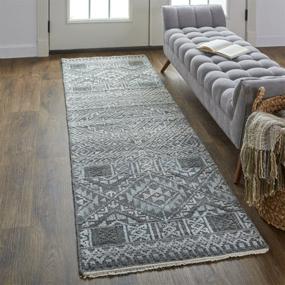 Payton Transitional Diamond Rug - 6495F by Feizy. Made from viscose, wool in a unique style.