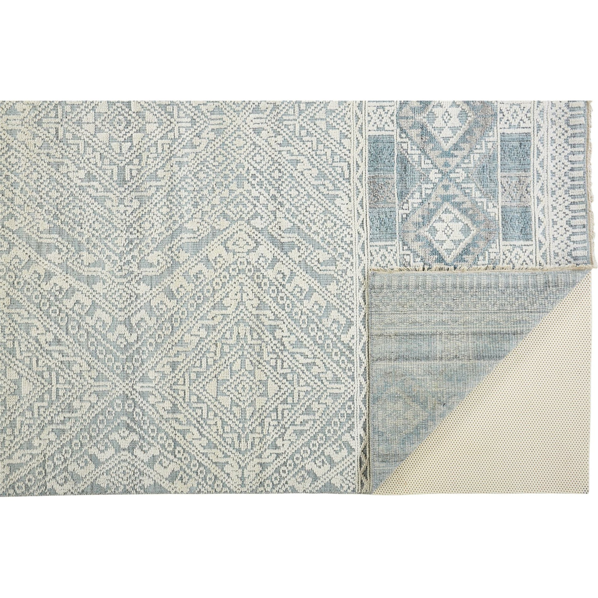 Payton Transitional Diamond Rug - 6495F by Feizy. Made from viscose, wool in a unique style.