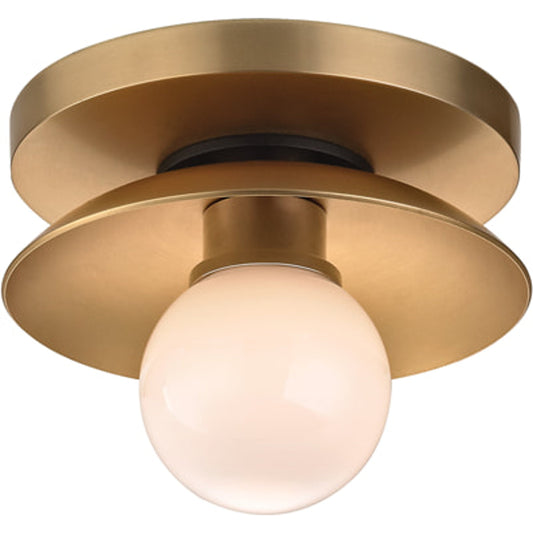 Julien Bath Bracket by Hudson Valley in aged brass. Made from steel in a modern style.