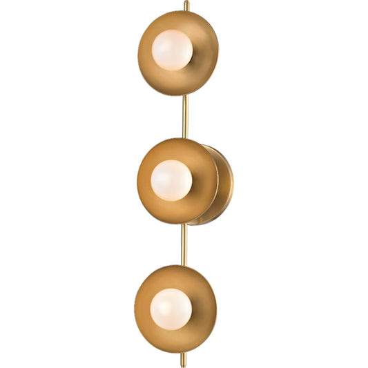 Julien Bath Bracket by Hudson Valley in aged brass. Made from steel in a modern style.