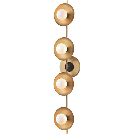 Julien Bath Bracket by Hudson Valley in aged brass. Made from steel in a modern style.