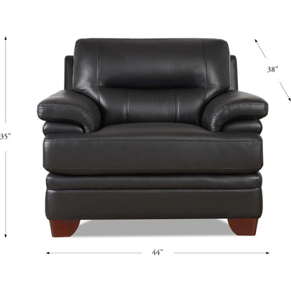 Luxor Chair by Hydeline in black. Made from leather in a modern style.