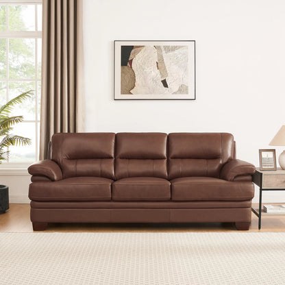 Luxor Sofa by Hydeline in black. Made from leather in a traditional style.