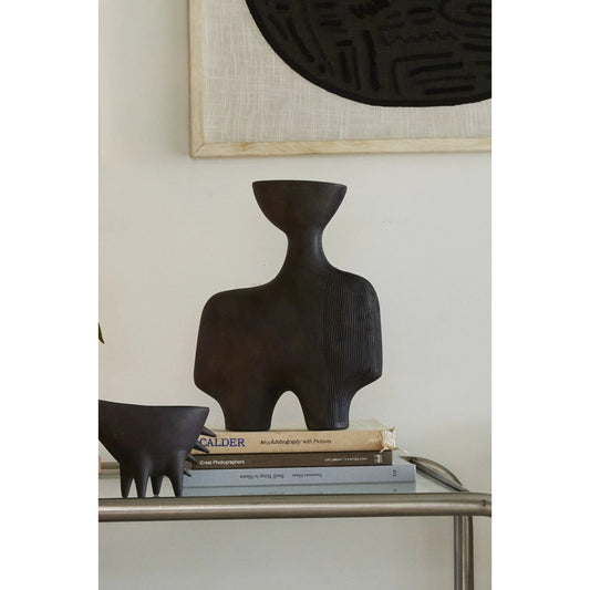 Otilia Vase by Accent Decor in black. Made from ceramic in a modern style.