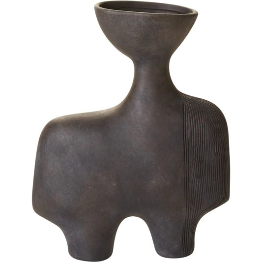 Otilia Vase by Accent Decor in black. Made from ceramic in a modern style.