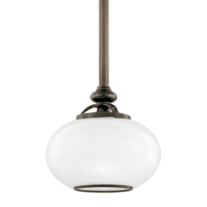 Canton Semi Flush by Hudson Valley in old bronze. Made from brass in a traditional style.