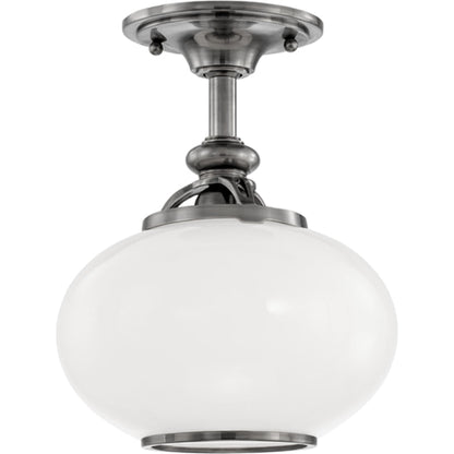 Canton Semi Flush by Hudson Valley in old bronze. Made from brass in a traditional style.