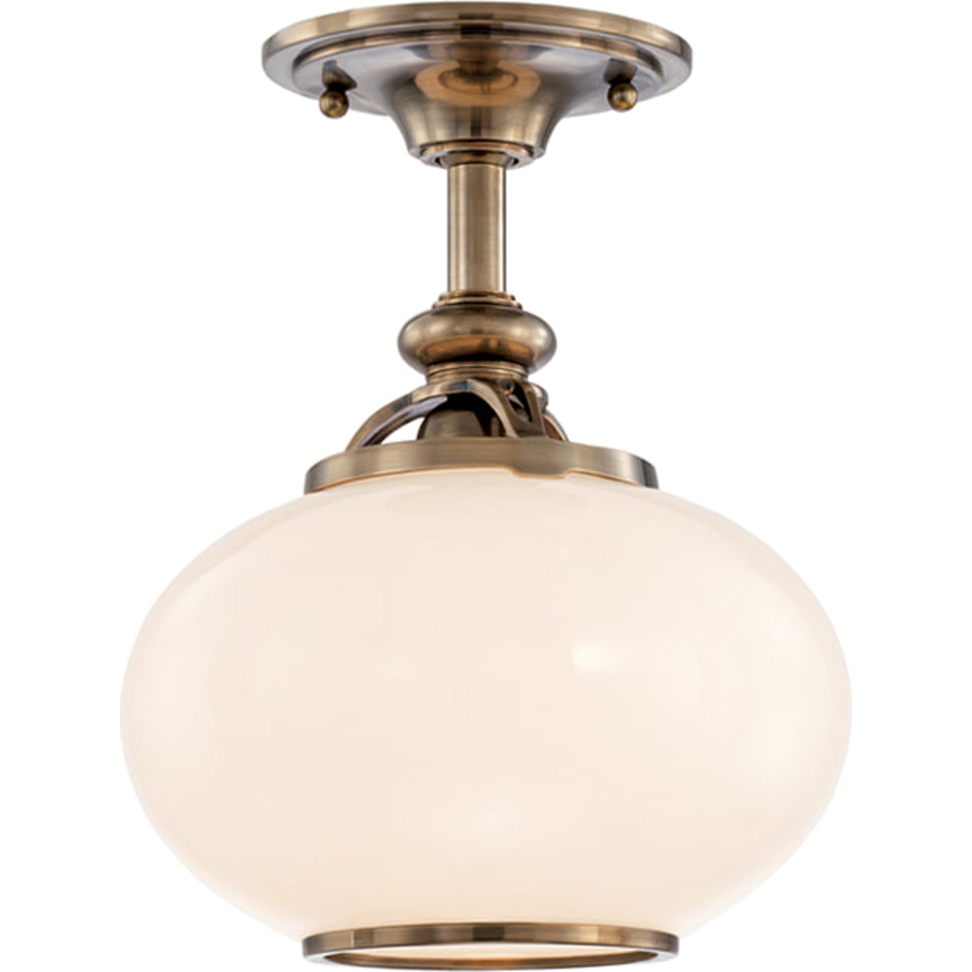Canton Semi Flush by Hudson Valley in old bronze. Made from brass in a traditional style.