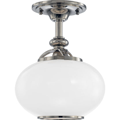 Canton Semi Flush by Hudson Valley in old bronze. Made from brass in a traditional style.